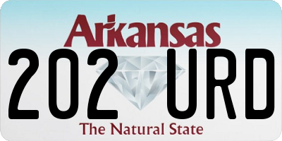 AR license plate 202URD