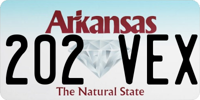 AR license plate 202VEX