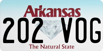 AR license plate 202VOG
