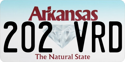 AR license plate 202VRD