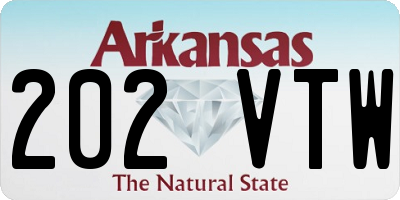 AR license plate 202VTW