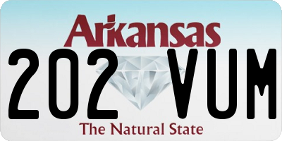 AR license plate 202VUM