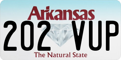 AR license plate 202VUP