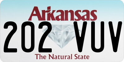 AR license plate 202VUV