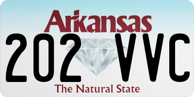 AR license plate 202VVC
