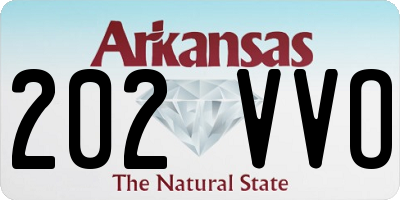 AR license plate 202VVO