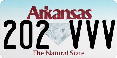 AR license plate 202VVV