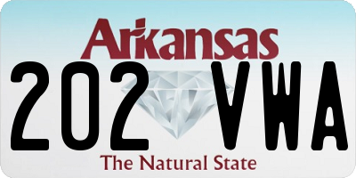 AR license plate 202VWA