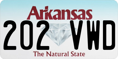 AR license plate 202VWD