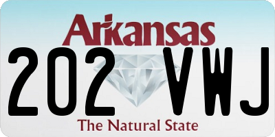 AR license plate 202VWJ