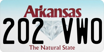 AR license plate 202VWO