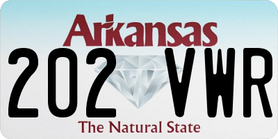 AR license plate 202VWR