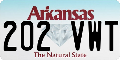 AR license plate 202VWT