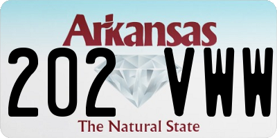 AR license plate 202VWW
