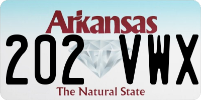 AR license plate 202VWX