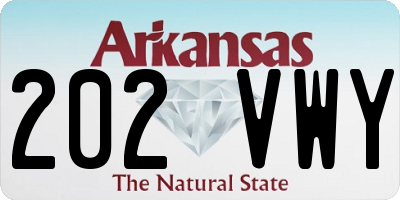 AR license plate 202VWY