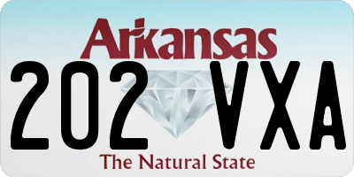 AR license plate 202VXA
