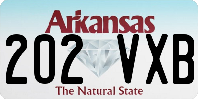 AR license plate 202VXB