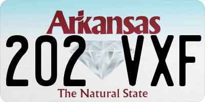 AR license plate 202VXF