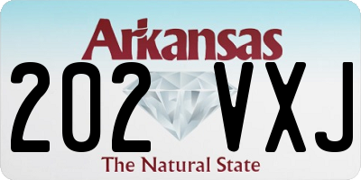 AR license plate 202VXJ