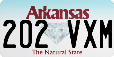 AR license plate 202VXM