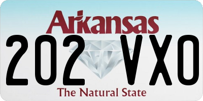 AR license plate 202VXO