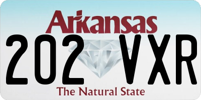 AR license plate 202VXR