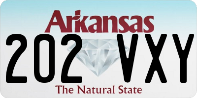 AR license plate 202VXY