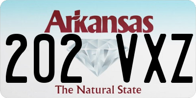 AR license plate 202VXZ