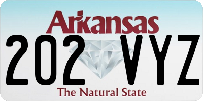 AR license plate 202VYZ