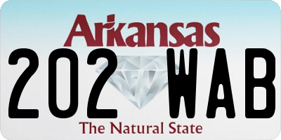 AR license plate 202WAB