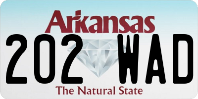 AR license plate 202WAD