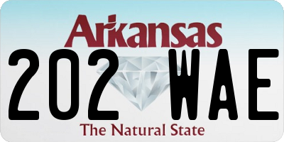 AR license plate 202WAE