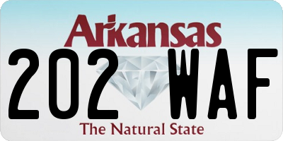 AR license plate 202WAF