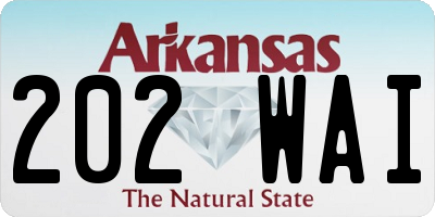AR license plate 202WAI