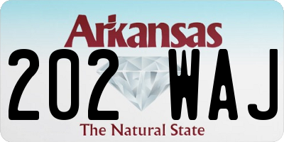 AR license plate 202WAJ