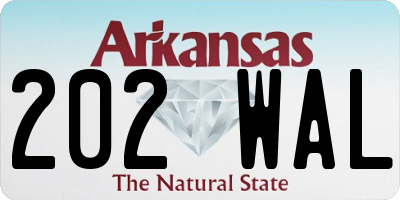 AR license plate 202WAL
