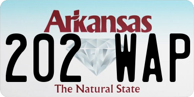 AR license plate 202WAP