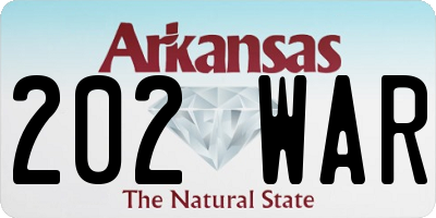 AR license plate 202WAR