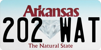 AR license plate 202WAT