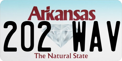AR license plate 202WAV