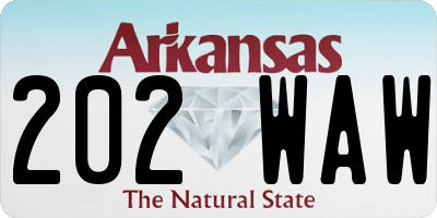 AR license plate 202WAW