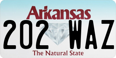 AR license plate 202WAZ