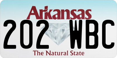 AR license plate 202WBC