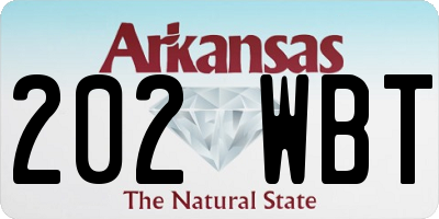 AR license plate 202WBT