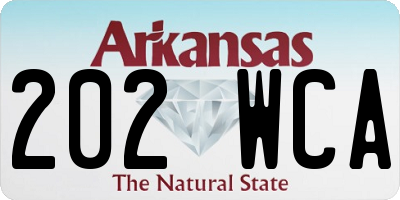 AR license plate 202WCA