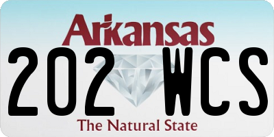 AR license plate 202WCS
