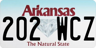 AR license plate 202WCZ