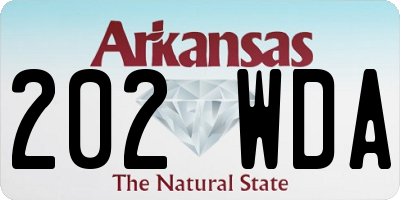 AR license plate 202WDA