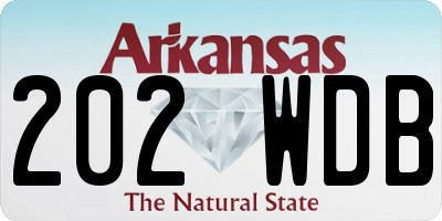 AR license plate 202WDB